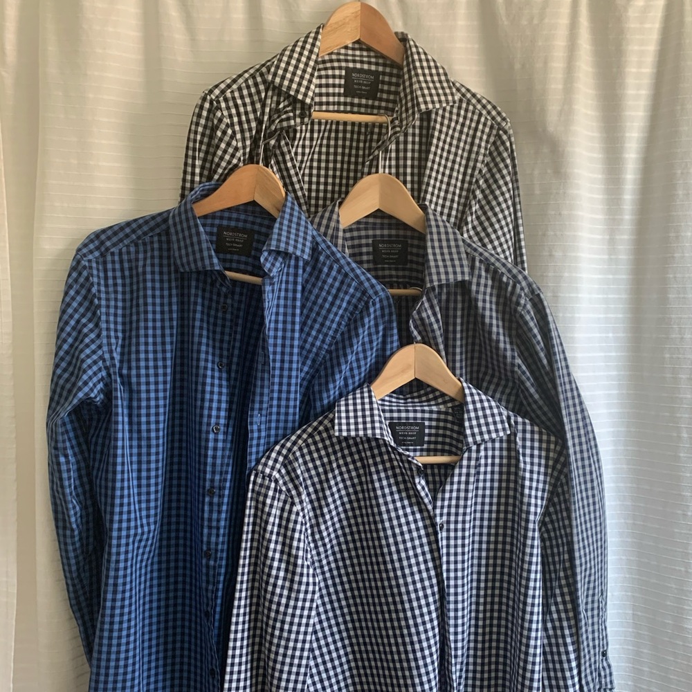 Nordstrom Men’s Gingham Shirts Bundle of 4